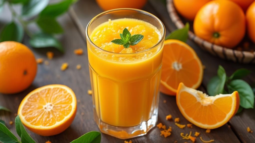 homemade fresh orange juice