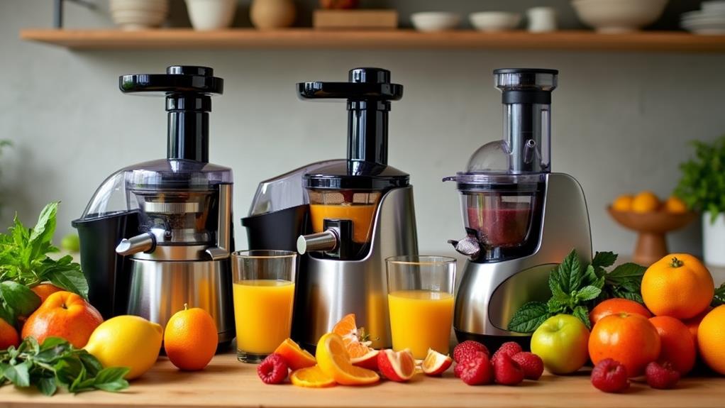 varieties of juicing machines