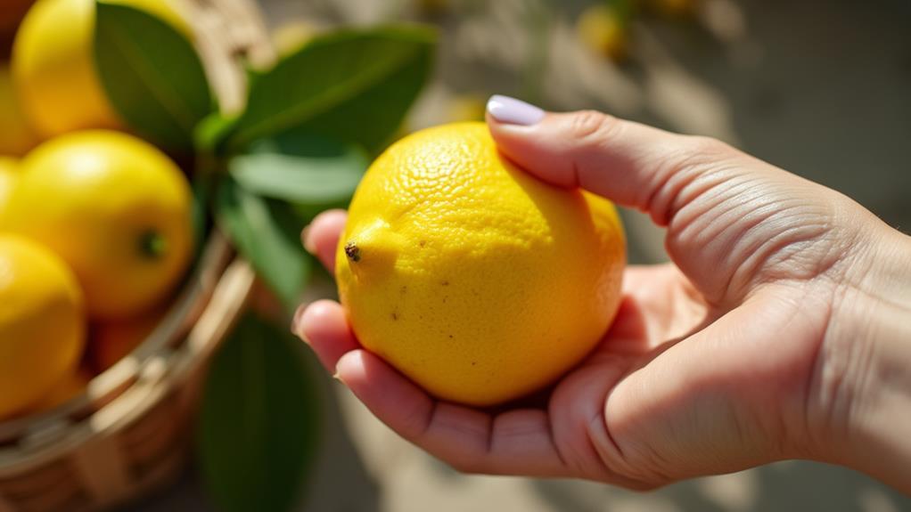 choosing fresh lemons carefully