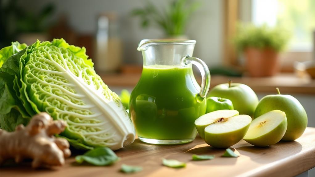 napa cabbage juice preparation