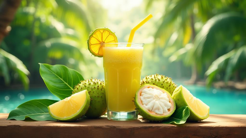 refreshing tropical fruit beverage
