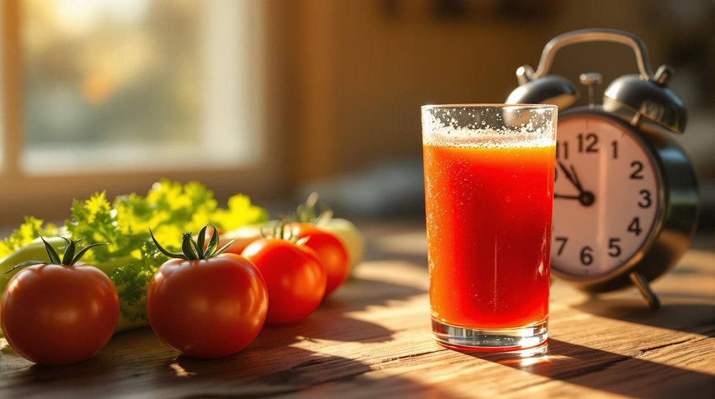 optimal tomato juice drinking times