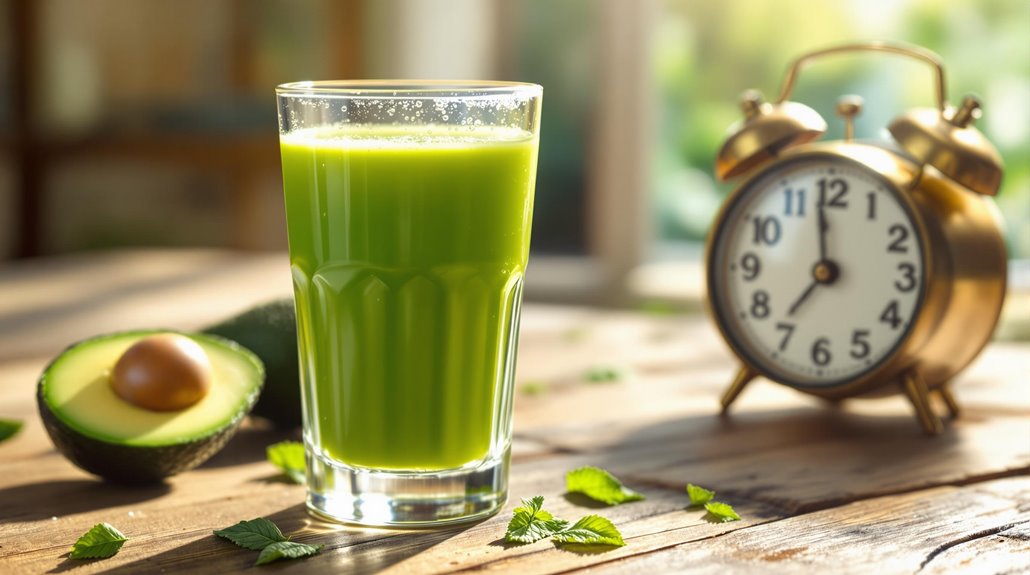 optimal avocado juice consumption times