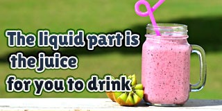 The liquid part is the juice for you to drink Juicer