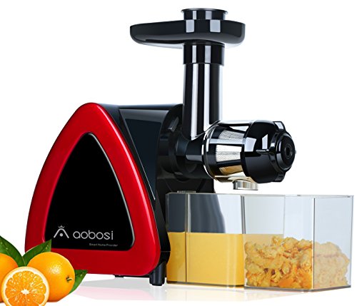 Aobosi Electric Slow Masticating Juicer Extractor,Slow Juicer For High Nutrient Value,Fresh Fruit and Vegetable Juice with Juice Jug and Cleaning Brush,Certified by ETL.