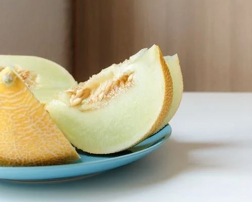 Honeydew served on a plate